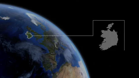 COMP-Outlined-Map-Ireland Stock Footage 276332056