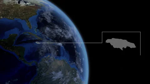 COMP-Outlined-Map-Jamaica Stock Footage 276404965