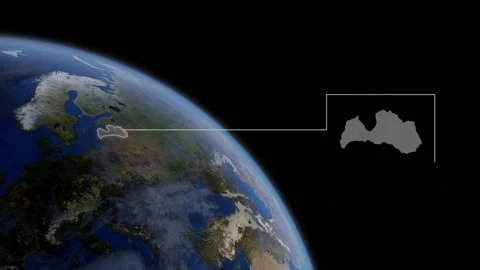 COMP-Outlined-Map-Latvia Video stock 276602138
