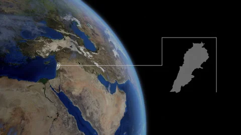 COMP-Outlined-Map-Lebanon Stock Footage 276334122
