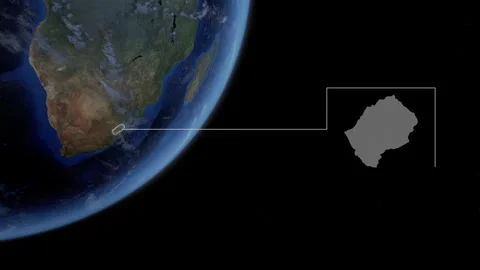 COMP-Outlined-Map-Lesotho Video stock 276334031