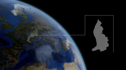 COMP-Outlined-Map-Liechtenstein Stock-Footage 276334411