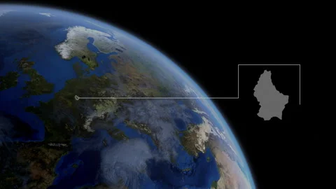COMP-Outlined-Map-Luxembourg Stock Footage 276334463