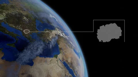 COMP-Outlined-Map-Macedonia Stock-Footage 276334708
