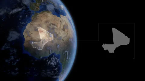 COMP-Outlined-Map-Mali Stock Footage 276407027