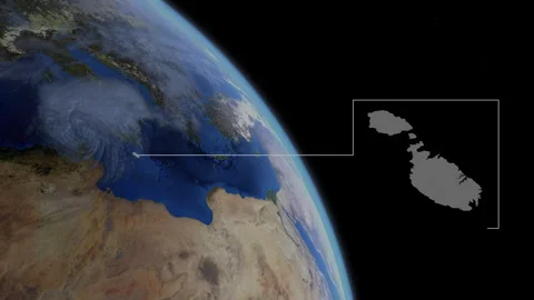 COMP-Outlined-Map-Malta Stock Footage 276407129