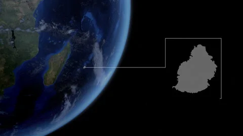 COMP-Outlined-Map-Mauritius Stock Footage 276335485