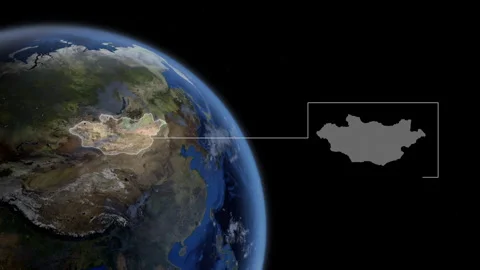 COMP-Outlined-Map-Mongolia Stock Footage 276407561