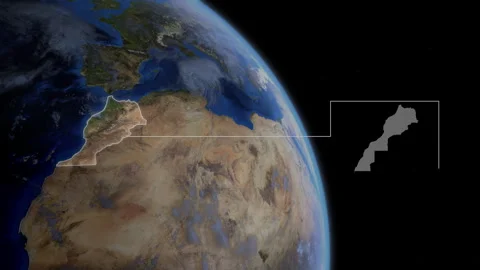 COMP-Outlined-Map-Morocco Stock Footage 276335931