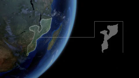 COMP-Outlined-Map-Mozambique Stock-Footage 276602519