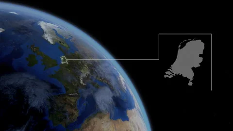 COMP-Outlined-Map-Netherlands 動画素材 276336072