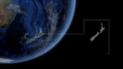 COMP-Outlined-Map-New-Zealand 動画素材 276336103