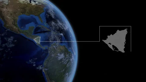 COMP-Outlined-Map-Nicaragua Stock Footage 276602180