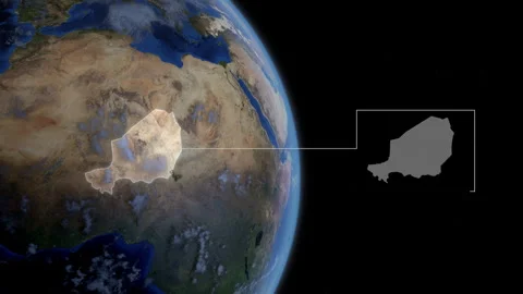COMP-Outlined-Map-Niger Stock Footage 276602543