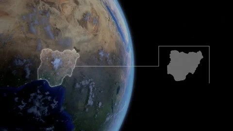 COMP-Outlined-Map-Nigeria Stock Footage 276602992