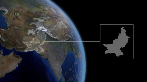 COMP-Outlined-Map-Pakistan Stock Footage 276409472