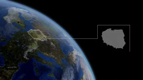 COMP-Outlined-Map-Poland Stock Footage 276336988
