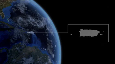 COMP-Outlined-Map-Puerto-Rico Stock Footage 276602727