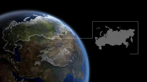 COMP-Outlined-Map-Russia Stock-Footage 276410597