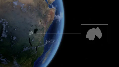 COMP-Outlined-Map-Rwanda Stock Footage 276337579