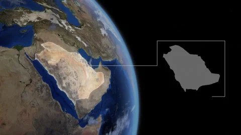 COMP-Outlined-Map-Saudi-Arabia Stock Footage 276337571