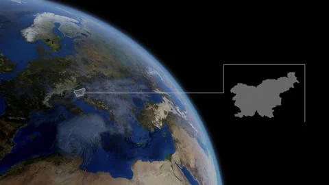 COMP-Outlined-Map-Solvenia Stock Footage 276337680
