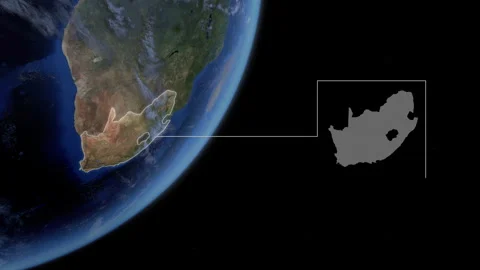 COMP-Outlined-Map-South-Africa Stock Footage 276410039