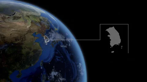 COMP-Outlined-Map-South-Korea Stock Footage 276410511