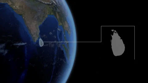 COMP-Outlined-Map-Sri Lanka Stock Footage 276410240