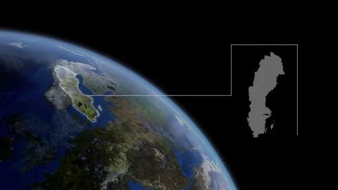 COMP-Outlined-Map-Sweden Stock-Footage 276602817