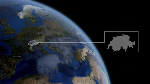 COMP-Outlined-Map-Switzerland Stock Footage 276603319