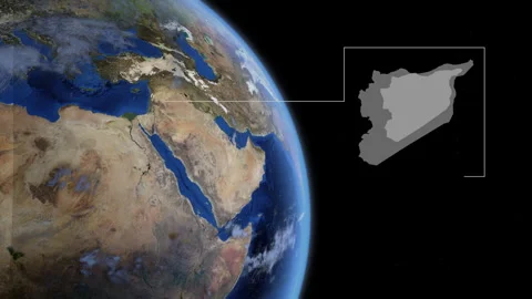 COMP-Outlined-Map-Syria Stock Footage 276338826
