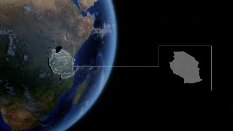 COMP-Outlined-Map-Tanzania Video stock 276338823
