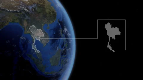 COMP-Outlined-Map-Thailand Stock Footage 276338827