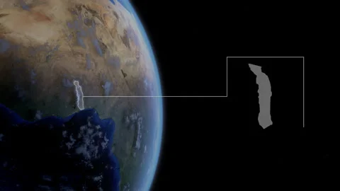 COMP-Outlined-Map-Togo Stock Footage 276602895