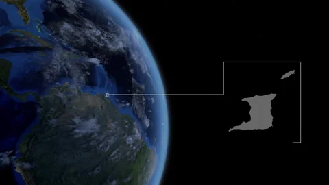 COMP-Outlined-Map-TRINIDAD AND TOBAGO Stock Footage 276400791