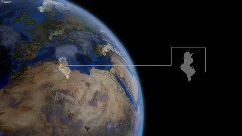 COMP-Outlined-Map-Tunisia Vidéo 276339329