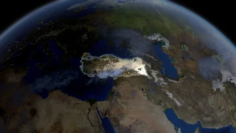 COMP-Outlined-Map-Turkey-CU Stock Footage 280129134