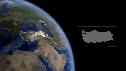 COMP-Outlined-Map-Turkey Stock Footage 276339342