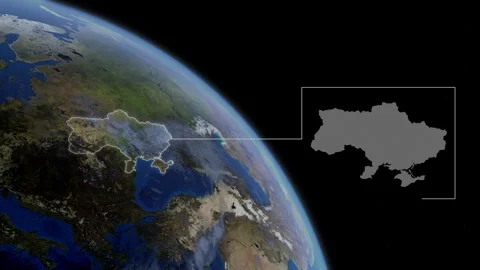 COMP-Outlined-Map-Ukraine Stock-Footage 276400319