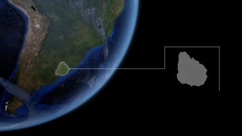 COMP-Outlined-Map-Uruguay Stock Footage 276400252