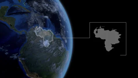 COMP-Outlined-Map-Venezuela Stock Footage 276339982
