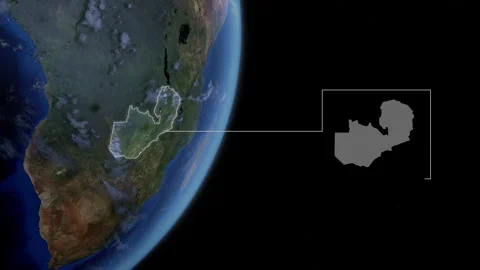 COMP-Outlined-Map-Zambia Stock-Footage 276340170