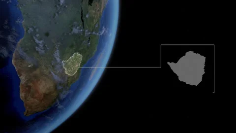 COMP-Outlined-Map-Zimbabwe Stock-Footage 276340167