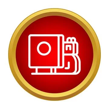 Compact action camera recording video in red circle 스톡 일러스트