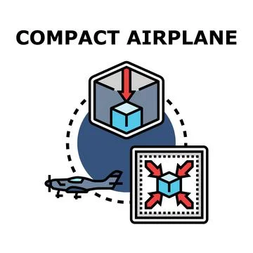 Compact airplane design optimizing space and efficiency concept Stock Illustration