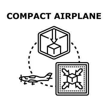 Compact airplane design optimizing space and efficiency concept Stock Illustration