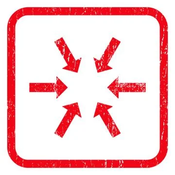 Compact Arrows Icon Rubber Stamp Illustrazione stock