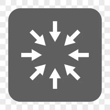 Compact Arrows Rounded Square Button Stock Illustration