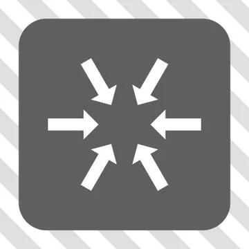 Compact Arrows Rounded Square Button Stock Illustration